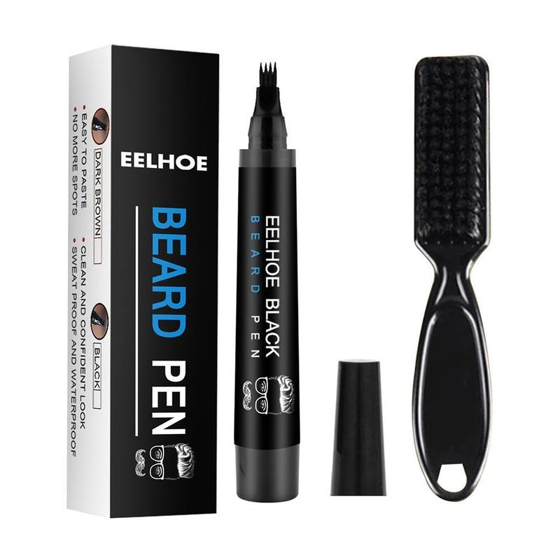 Product Introduction of Black Beard Pen Beard Filler Pencil And Brush Beard Waterproof Moustache Shaping Coloring 28