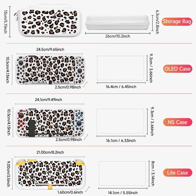 3-in-1 Switch Accessories, Portable Storage Bag & Switch Protective Case & Tempered Film, Large Capacity Travel Storage Bag for Switch NS/OLED 1