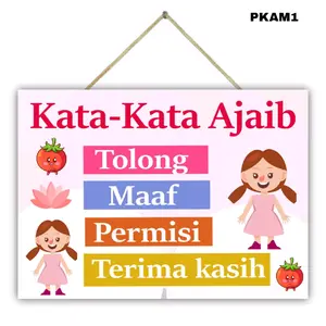 Hiasan dinding wall Decor KATA KATA AJAIB gantungan edukasi sekolah pajangan dinding kelas
