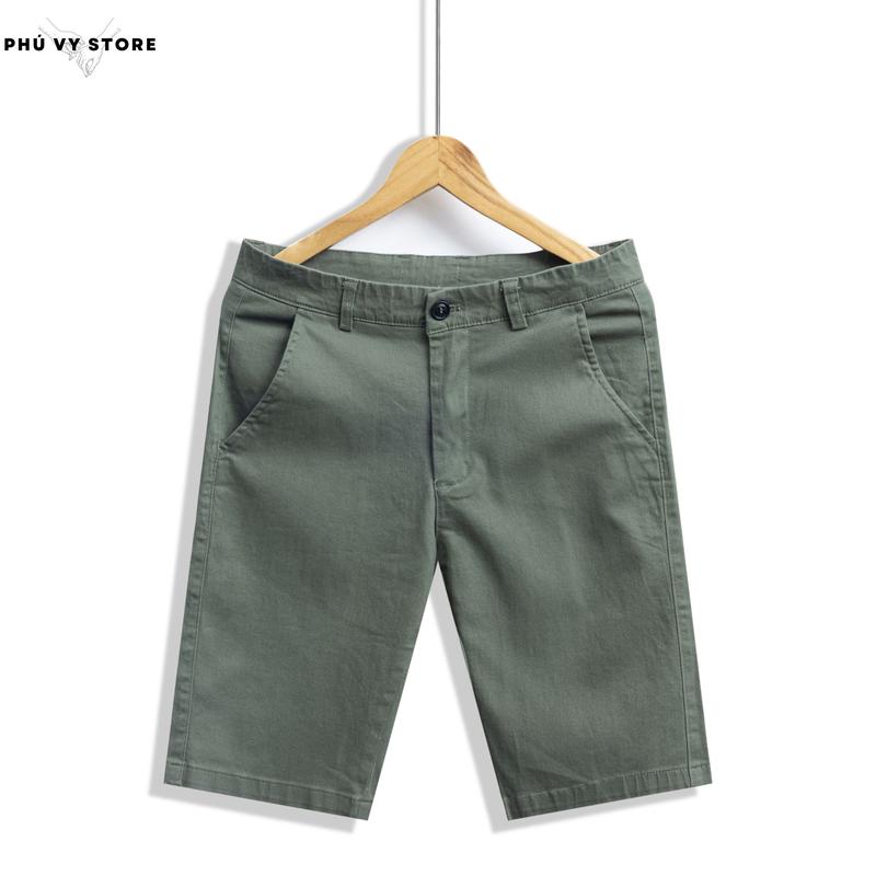  Quần short nam kaki Hàn Quốc thời thượng trendy Menswear Có Túi Có Big Size Kem Nhung   SPVC   