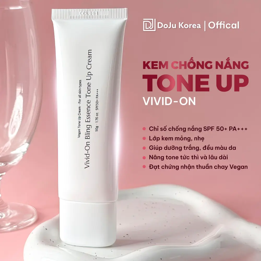 Kem chống nắng tone up 3in1 Vivid On SPF 50+ PA++++ 50g