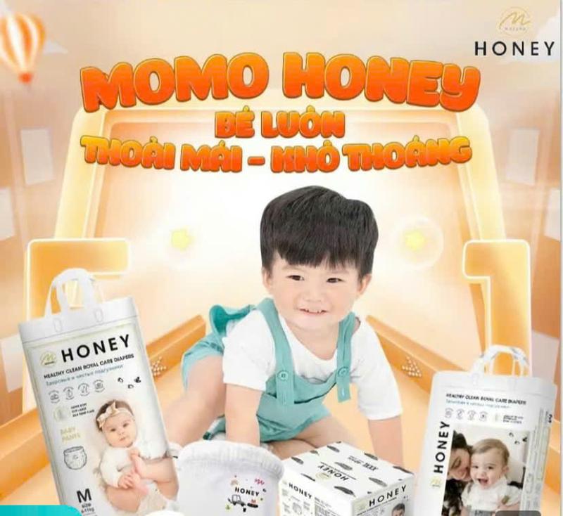 (1 bịch) Bỉm HONEY siêu mềm, siêu mỏng, siêu mịn NB-4XL cho bé nhộng chũn - Bỉm Quần