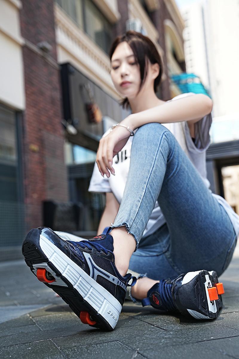 Product Introduction of Huiluo Heelys Skates Rollerskate LED Light Shoes with Shoelace Wheels Factory Direct Sales Order 22