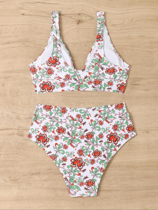 Two-Piece Set Women's All Over Print Bikini Set,  Swim Top &  Swim Bottom, Ladies Swimsuit for Beach Holiday Vacation 6