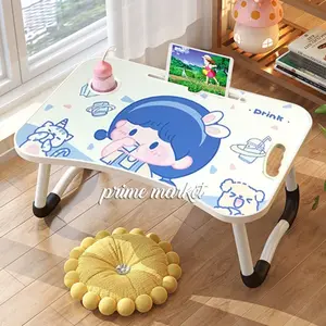 SIERRAHOME,, MEJA YUNA BELAJAR PORTABLE LIPAT MOTIF LUCU DAN WARNA