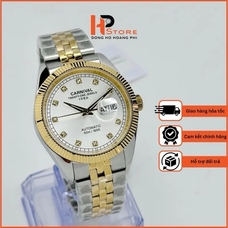 Đồng hồ đeo tay Nam Carnival 8131G Máy Cơ - Kính Saphiare - 40mm [Hàng Chính Hãng] Watch Caro 2
