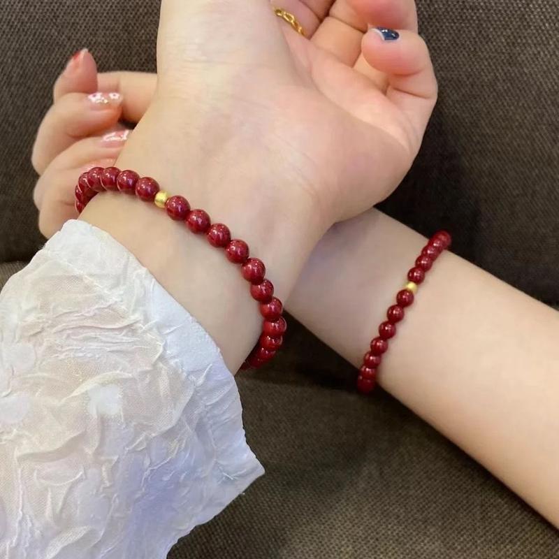 Vòng Tay Nữ, Chu Sa May Mắn, Hàng Thật, Quà Tặng May Mắn, Năm Sắp Sinh Tồn, Thích Hợp Cho Bạn Gái, [Cuộc Sống Năm Mới], Đồ Trang Sức Titan Phụ Kiện 3