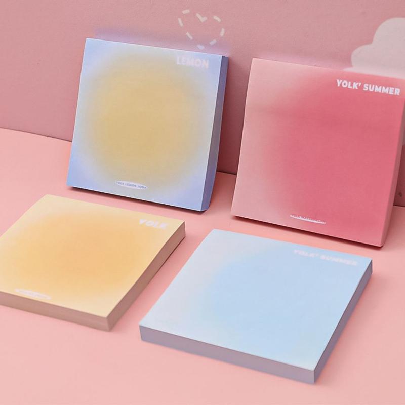 TOPER Sticky Notes Set Isi 50 Lembar Gradasi Polos Yolk Stick Note ...
