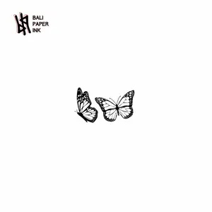 Bali Paper Ink Stiker Tato Temporer Kupu-kupu Mini B041 Basic Ukuran 5cm x 5cm Tahan Air & Aesthetic