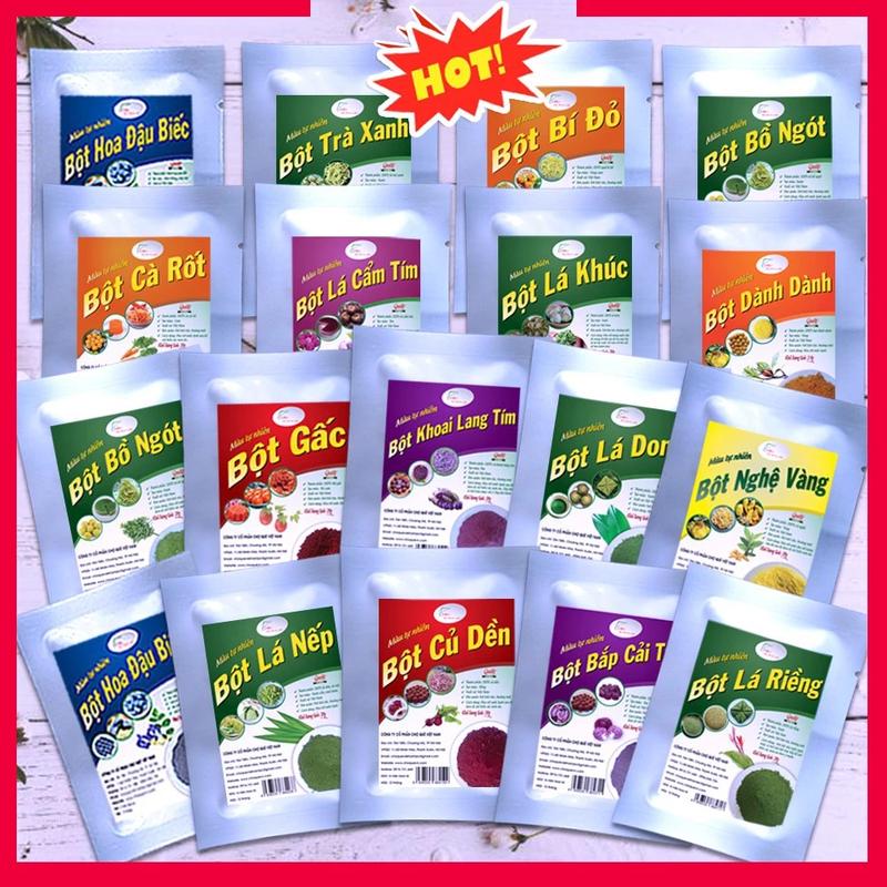 Bột tạo màu thực phẩm tự nhiên rau củ quả gói 20g làm bánh, nấu xôi