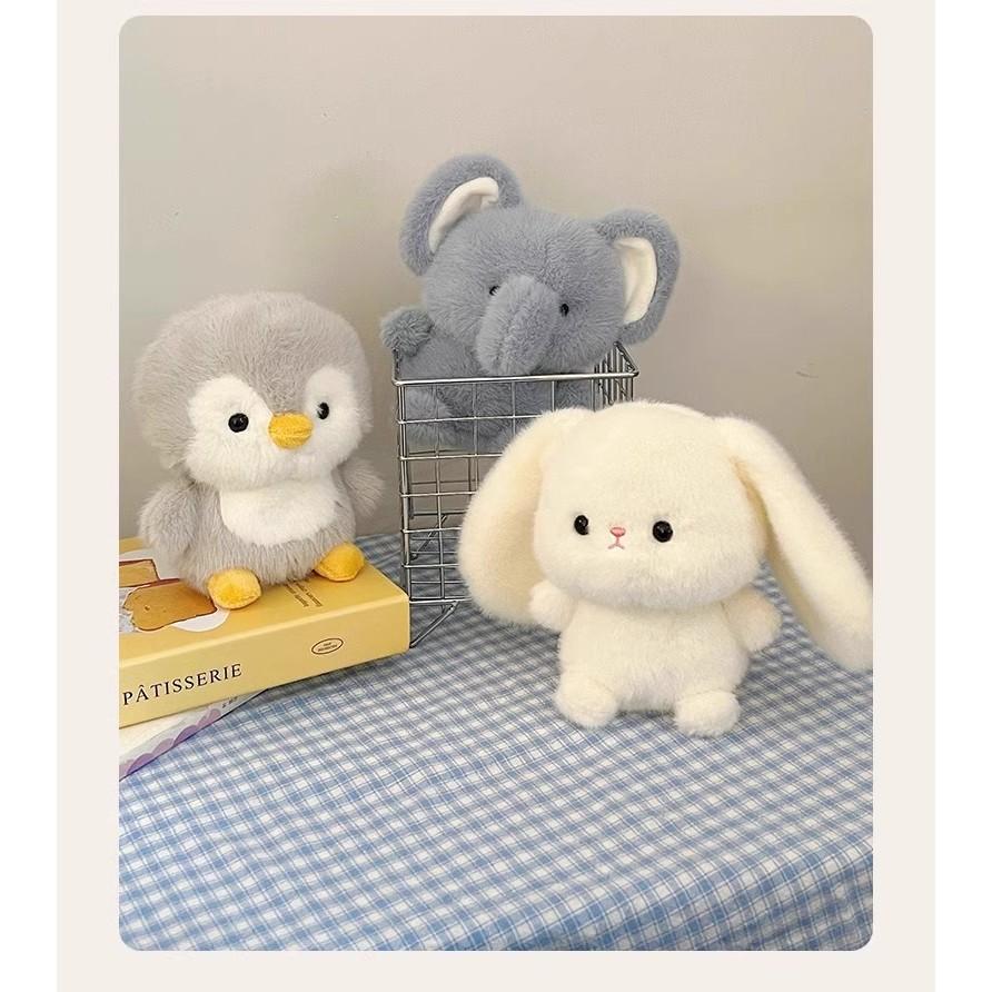 [READY] Boneka Plush Hewan 16cm Gemoy - Boneka Kelinci Anjing Beruang Lucu Aesthetic - Pajangan Meja Kamar & Teman Tidur Lembut - Kado Hadiah Ultah Viral