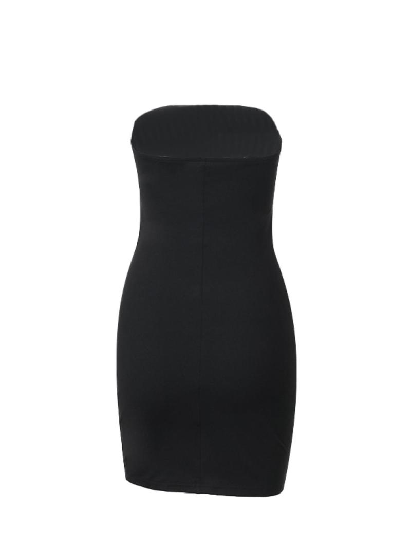 Product Introduction of Women's Solid Color Tube Dress, Fashion Casual Bodycon Dress for Party Club Dating Wear, Women Dress for Summer 5