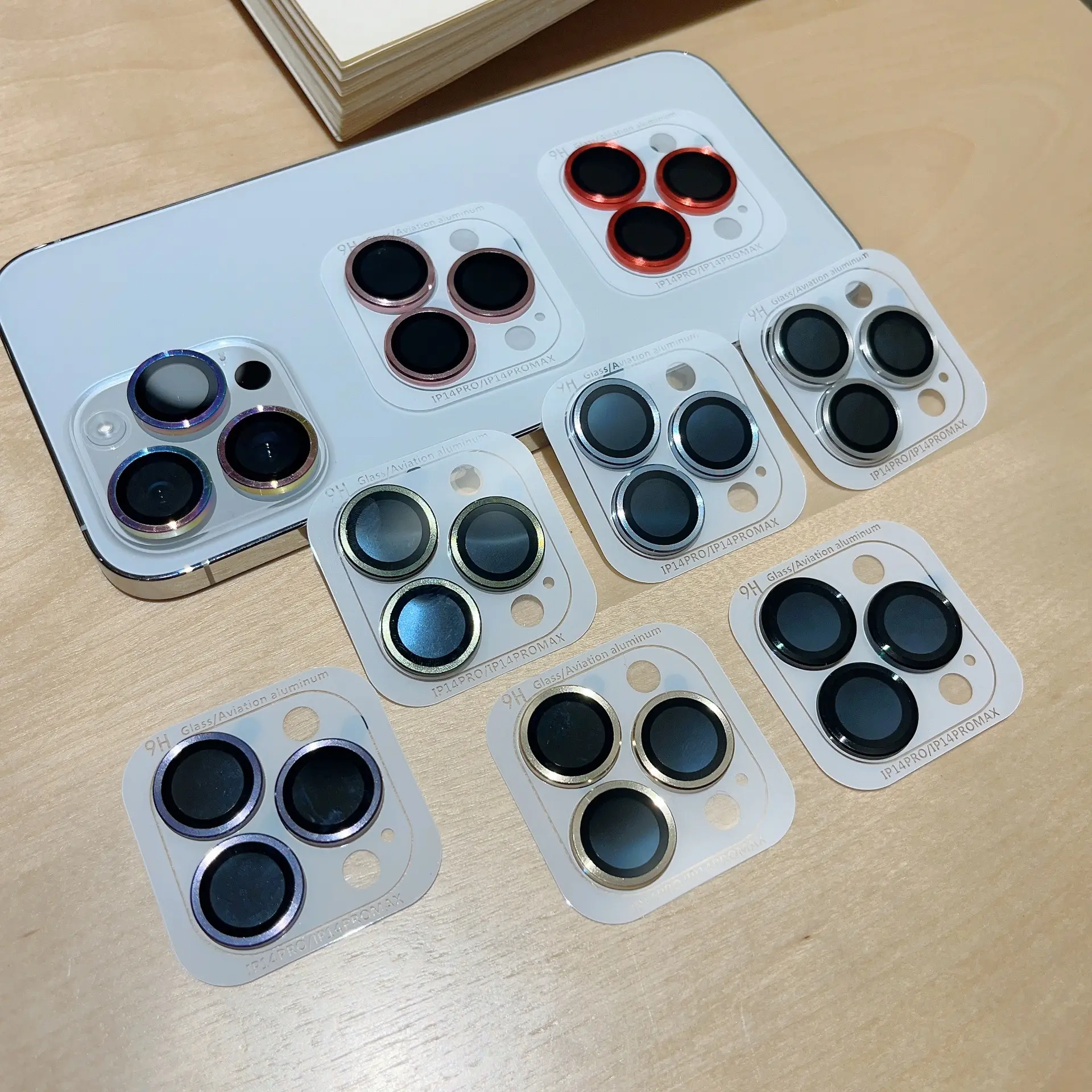 Suitable for Apple 11/12/13/14/15pro Lens Protector CD Pattern Eagle Eye 15promax Mobile Phone Lens Film Metal Eagle Eye 14plu Smartphone Cellphone