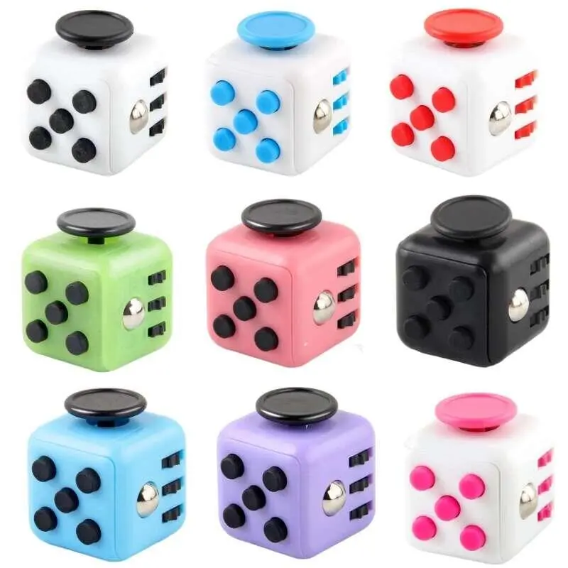 Toy Hand Pinching Venting Anti Irritability Anxiety 6sided Playable Decompression Finger Tip Dice Magic Cube