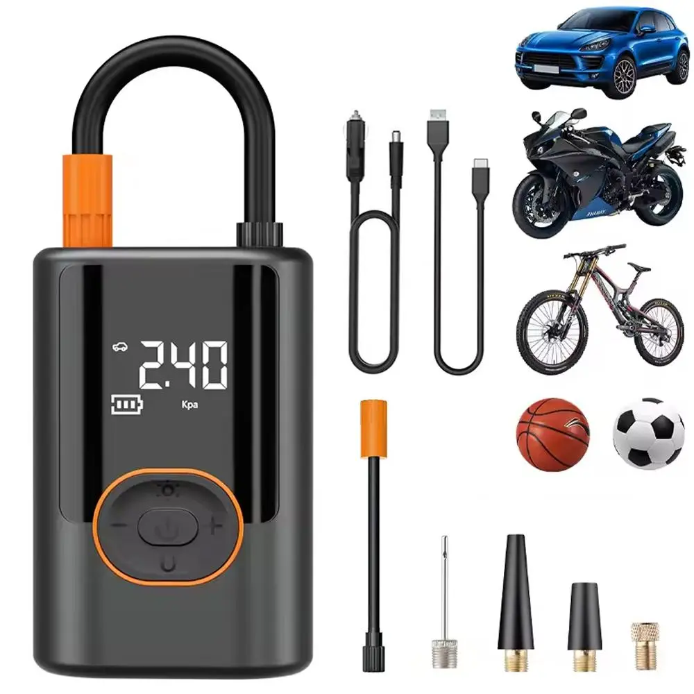 Portable Car Air Pump, 150PSI Car Inflator Pump with Digital Display, Multifunctional Car Tire Inflator, Car Tire Inflation Tool