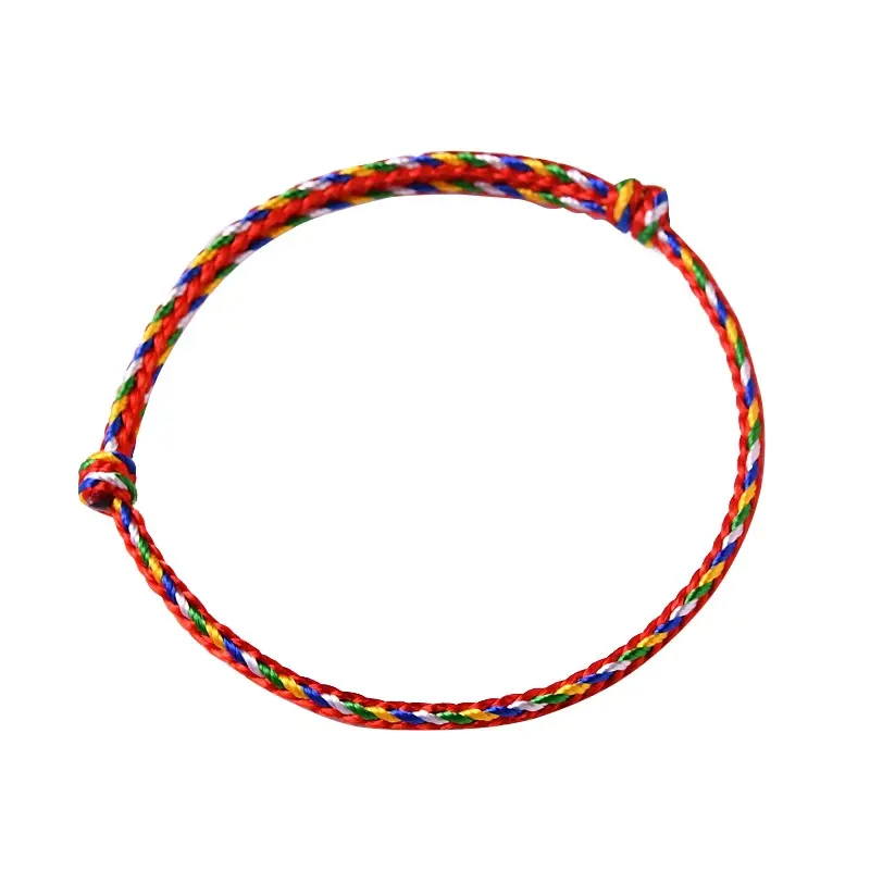 Colorful Rope Simple Bracelet Couple Handmade Woven Jewelry DIY Bracelet Lucky Bracelet