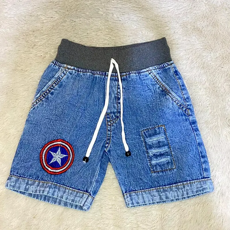 Celana Jeans Motif Sobek Bordir Umur 1-12 TAHUN Cowok Cowok 1