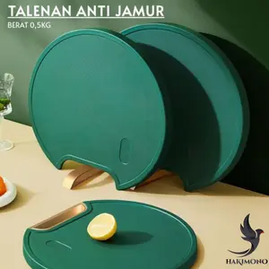 HSH COD Talenan Bulat Anti Jamur / Alas Tatakan Pemotong Daging Ikan Buah Sayuran Roti / Cutting Board Anti Bacteria Anti Slip