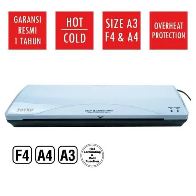 MESIN LAMINATING JOYKO LM03 SIZE A4 F4 & A3 - LAMINATOR LOW WATT LM-03