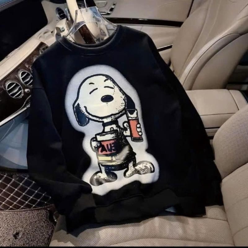 Áo nỉ sweater in hình thú cưng xinh xắn năng động Samin Adela Cổ Tròn 2