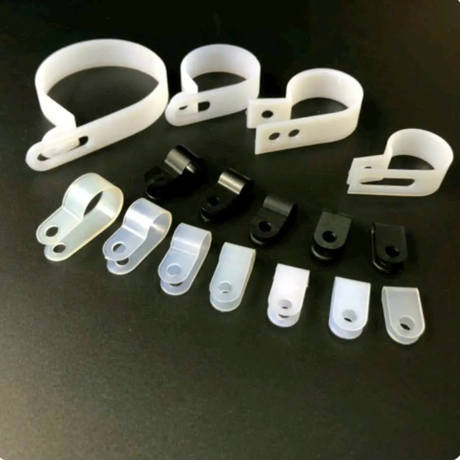 nẹp nhựa kẹp nhựa cố định dây điện chữ R nhiều kích thước