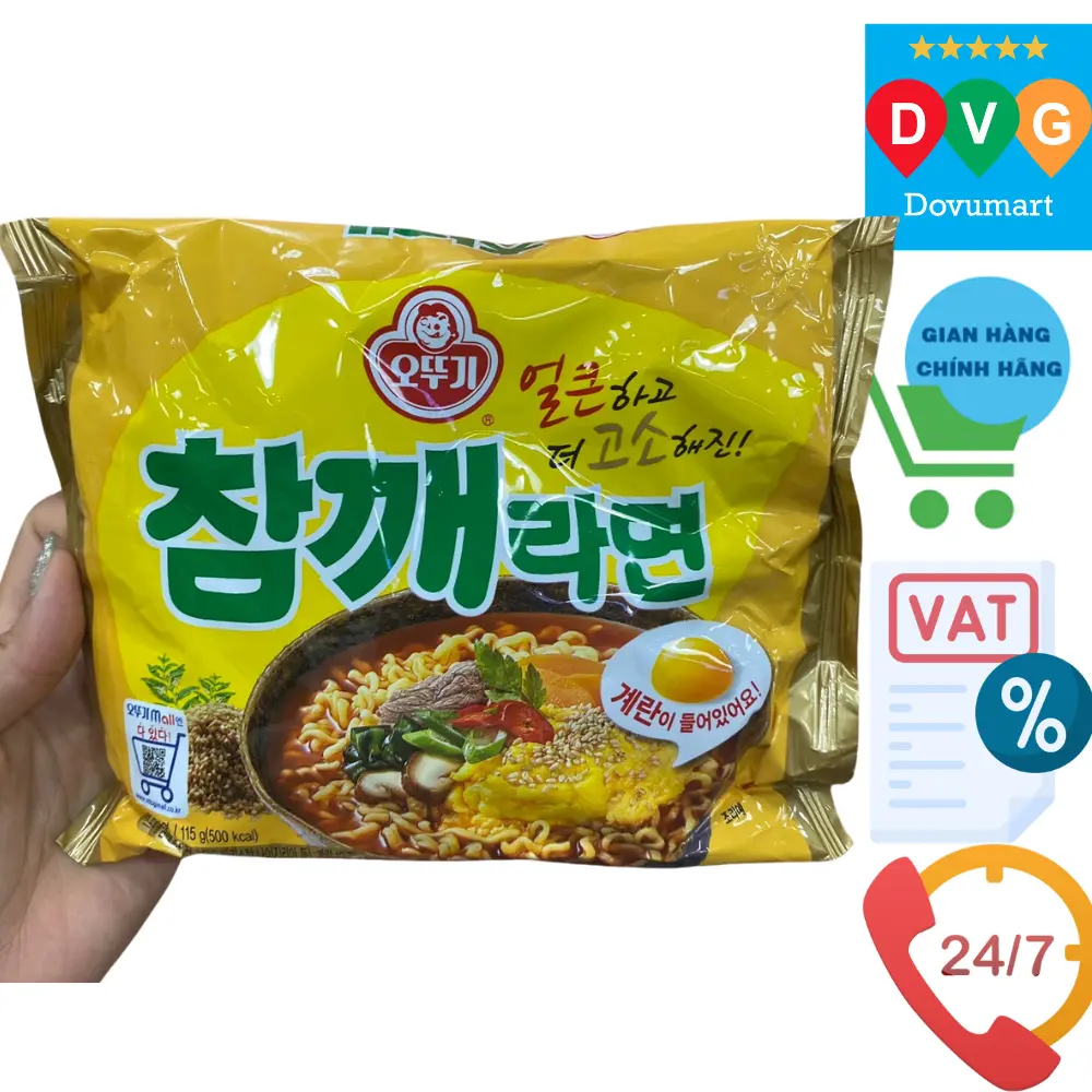 Mì Tôm Vừng Ottogi Hàn Quốc Gói 115G
