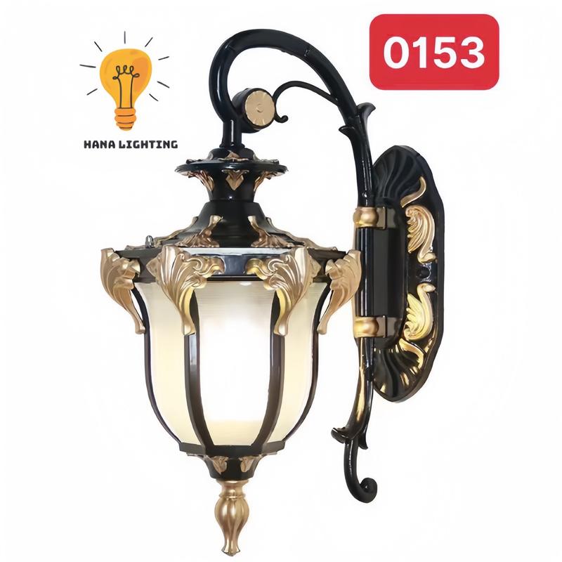 Đèn cột gắn tường (0153), đèn treo tường tân cổ điển, trang trí cột cổng, hành lang ( kèm bóng led )