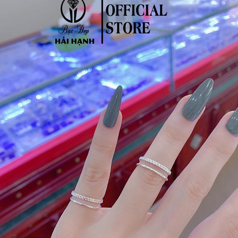 Nhẫn bạc ta đeo ngón út freesz cá tính HHJ