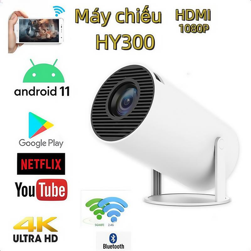 （HY300）Máy chiếu HY300 4K Android 11 WiFi6 260 H713 BT5.0 1080p ...