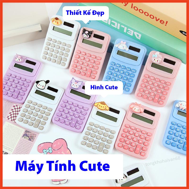  Máy tính cầm tay bỏ túi họa tiết hoạt hình đáng yêu nhiều hình dễ thương xinh xắn màn hình 8 số cho học sinh 