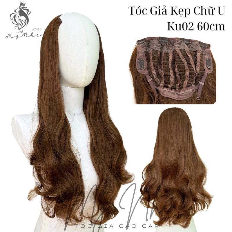 Tóc Giả Mỹ Nhi Tóc Kẹp Chữ U Xoăn Ku02 dài 60cm Wig Women Nữ