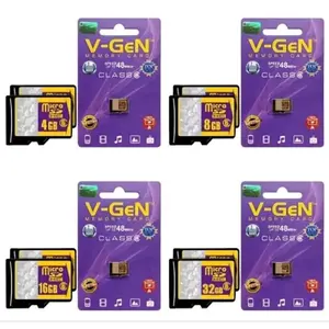 Micro SD VGen 4Gb / 8Gb / 16Gb / 32Gb Class 6 Original V-GEN MicroSD ROBOT TF Memori HP CCTV MMC