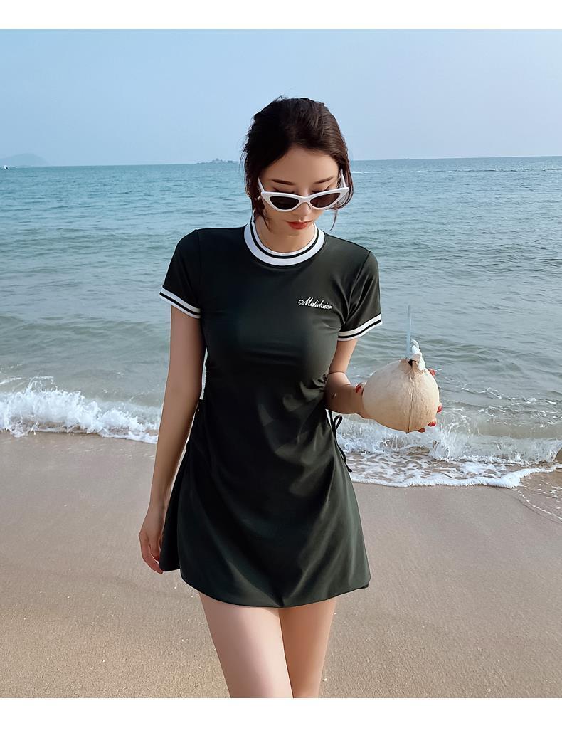 Product Introduction of Swimsuit Women's Hot Spring Belly Covering Slim South Korea Ins Super Fairy Conservative Student Split Sports 2021 New Two-Piece Suit 18