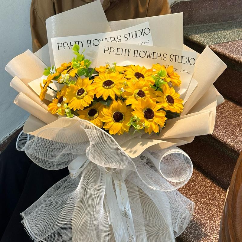 Bó Hoa Sáp Hướng Dương 15 Bông bó  hoa