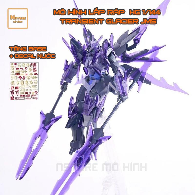 Mô Hình Lắp Ráp Gundam HG Transient Glacier kèm decal nước và đế trưng bày 1/144 Đồ Chơi Lắp Ráp Anime