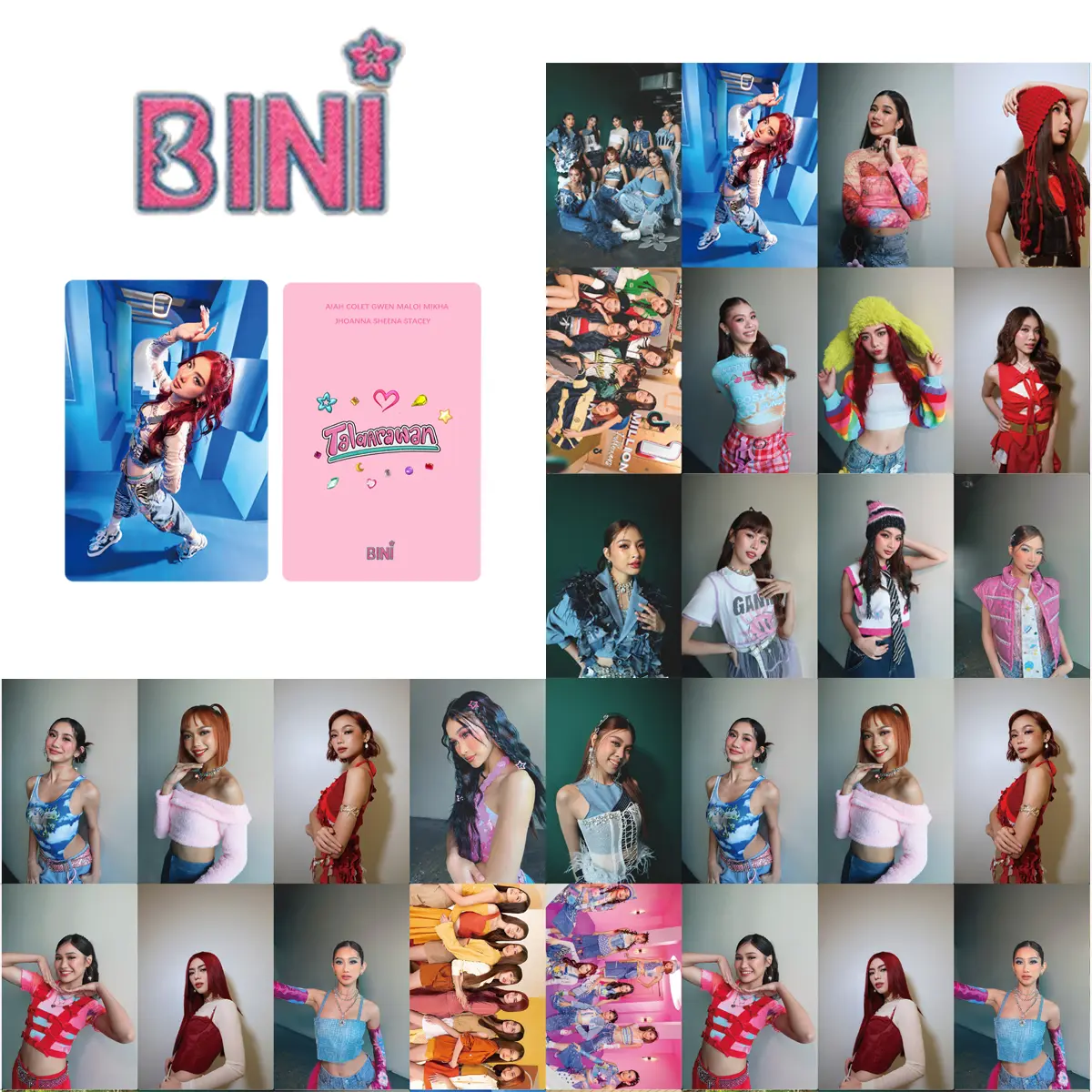 50 Pcs/Box BINI LOMO Card The Philippines Female Idol Group BINI Photocard Aiah Colet Maloi Jhoanna Stacey Album Postcards Idol Collectibles