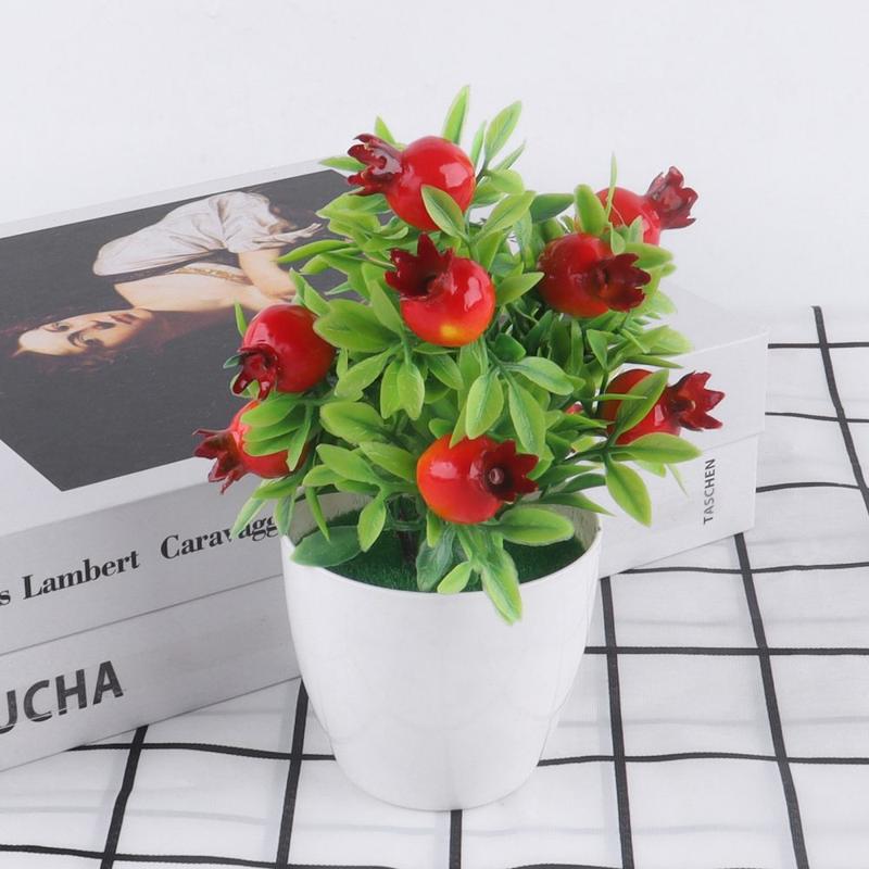Đạo Cụ Chụp Ảnh Phryn, Đồ Trang Trí Sàn Cửa Sổ, Cây Nhân Tạo Trong Chậu Cây, Bonsai, Quả Mọng Cam Và Ớt, Đồ Trang Trí Nhà Cửa 4