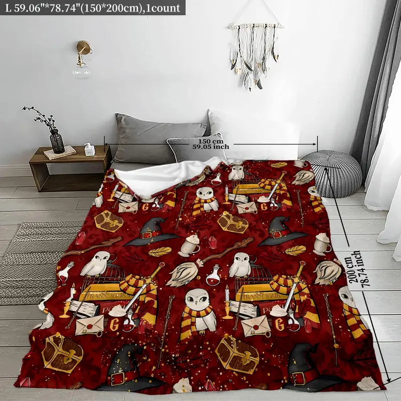 Magic World Pattern Blanket, 1 Count Soft Comfortable Throw Blanket, Cool Bedroom Bedding Blankets, Warm Napping Blanket for Home Office Travel Camping 2