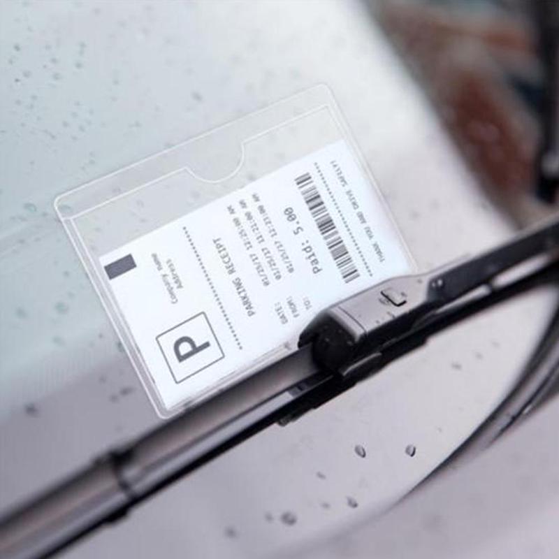 Product Introduction of 1Pcs Self Adhesive Backed Windscreen Ticket Holder For Parking Permit 100mm X 80mm 26