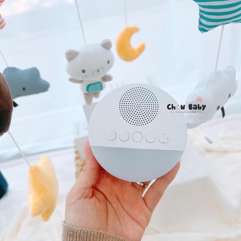 Máy tạo tiếng ồn trắng white noise 20 bản nhạc tích hợp đèn ngủ cho bé