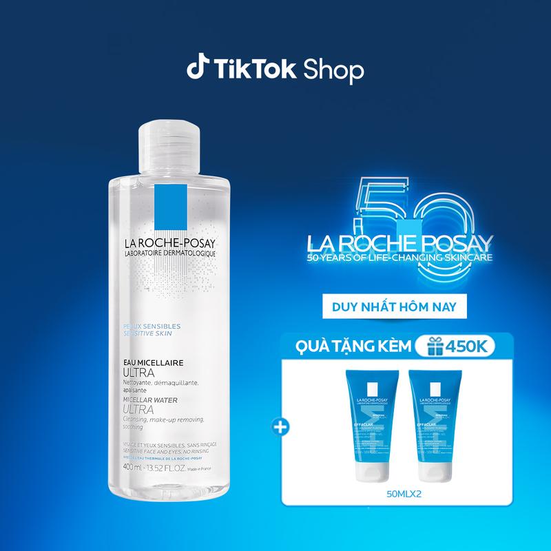 [Exclusive] Nước làm sạch sâu và tẩy trang cho da nhạy cảm La Roche-Posay Micellar Water Ultra Sensitive Skin 400ml