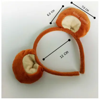 Bando beruang rilakkuma teddy bear velboa cute costume halloween party brown kawaii cosplay monkey Dewasa 2