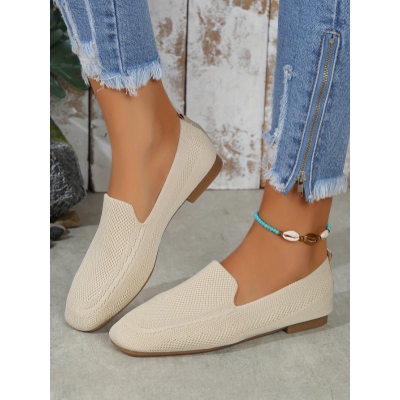Product Introduction of Women's flat shoes with one strap, breathable square head large size wide foot shoes, casual and light walking shoes for all seasons 27