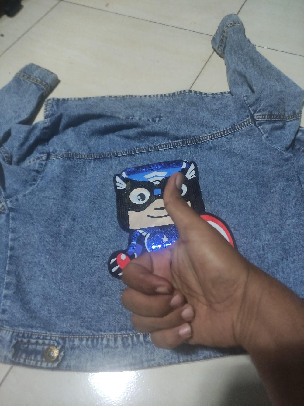 JAKET JEANS ANAK GAMBAR 3D,LOL NYALA KARAKTER SUPER HERO, BULU, PITA& POLOS USIAH 1-10 TAHUN,PEREMPUAN/LAKI-LAKI Denim dasar 3-4 tahun