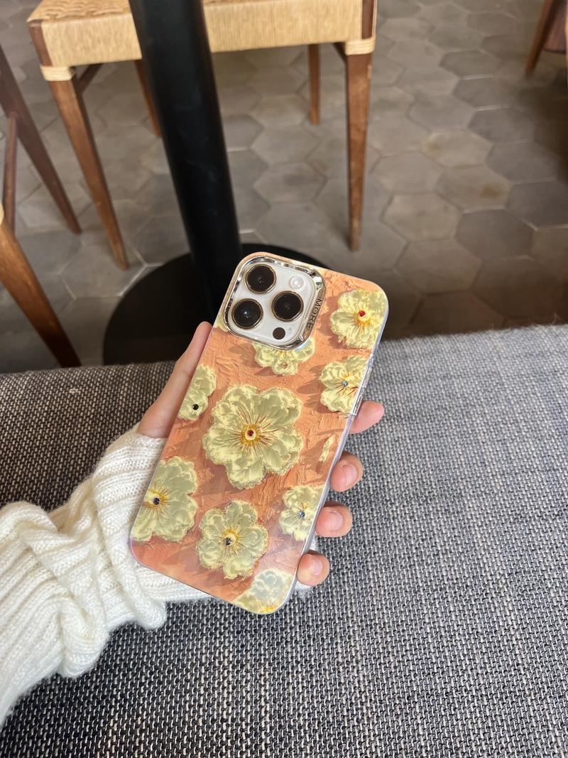 Product Introduction of 1 แถม 1 เคสไอโฟนดอกไม้3Dกล้องโล่งขอบเงิน (ชิ่นที่2 ทางร้านเลือกให้) 3