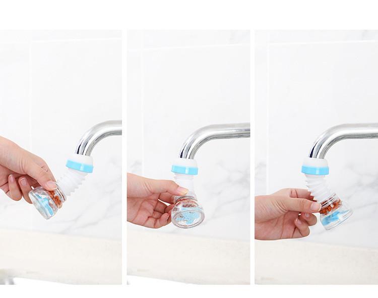 Product Introduction of Household Faucet Filter Splash Proof Shower, Bathroom Rotatable Faucet Extender, Kitchen Plastic Water-Saving Device 6