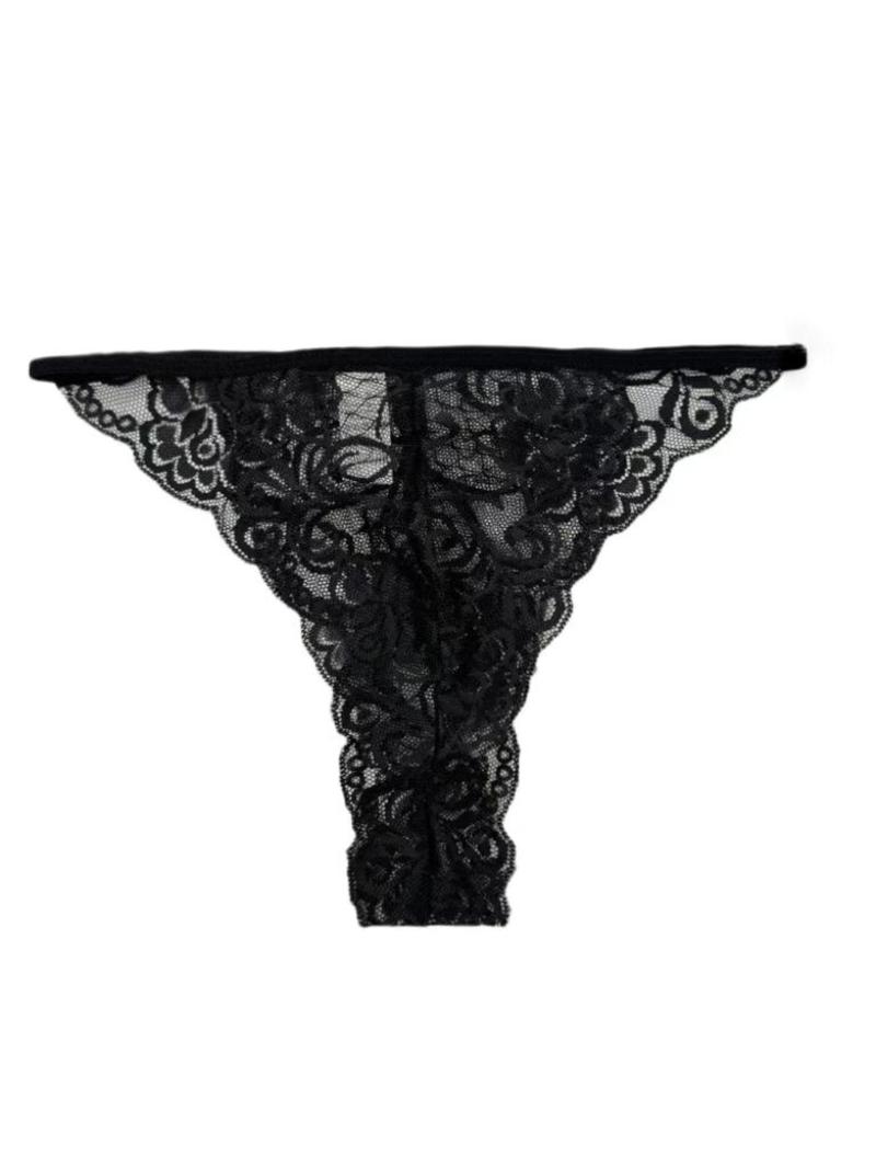 Product Introduction of Men's Floral Lace Sheer Sexy Thong, Breathable Comfortable Scallop Trim Underwear for Daily Wear, Men's Underwear for All Seasons 8