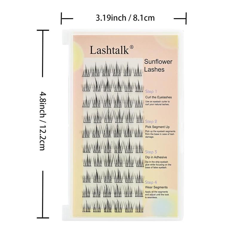 Mixed Length & Style Fluffy Cluster False Eyelashes, 1 Set Natural Curl Wispy Cat Eye Style Faux Cluster Lashes Strip Lashes 6