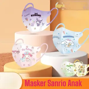 MKR 040 Masker Duckbill 3 - 12 Tahun Anak Kartun Kemasan individual isi 10 PCS Masker Anak