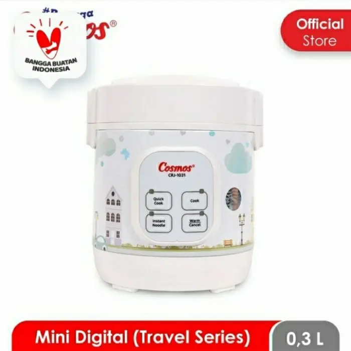 Cosmos CRJ1031 Rice Cooker Digital 4in1 0,3L Penanak Nasi Serbaguna